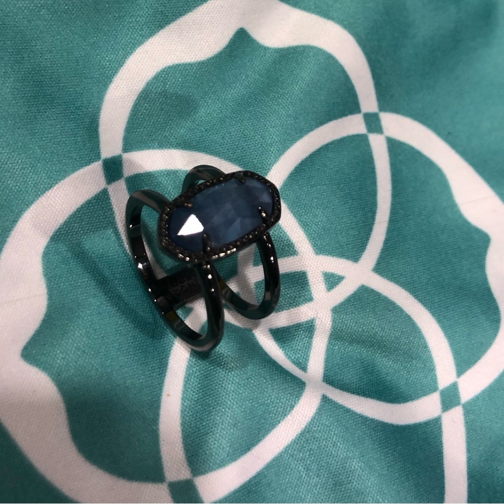 Kendra Scott Dark Blue Double-Band Ring - Picture 8 of 8